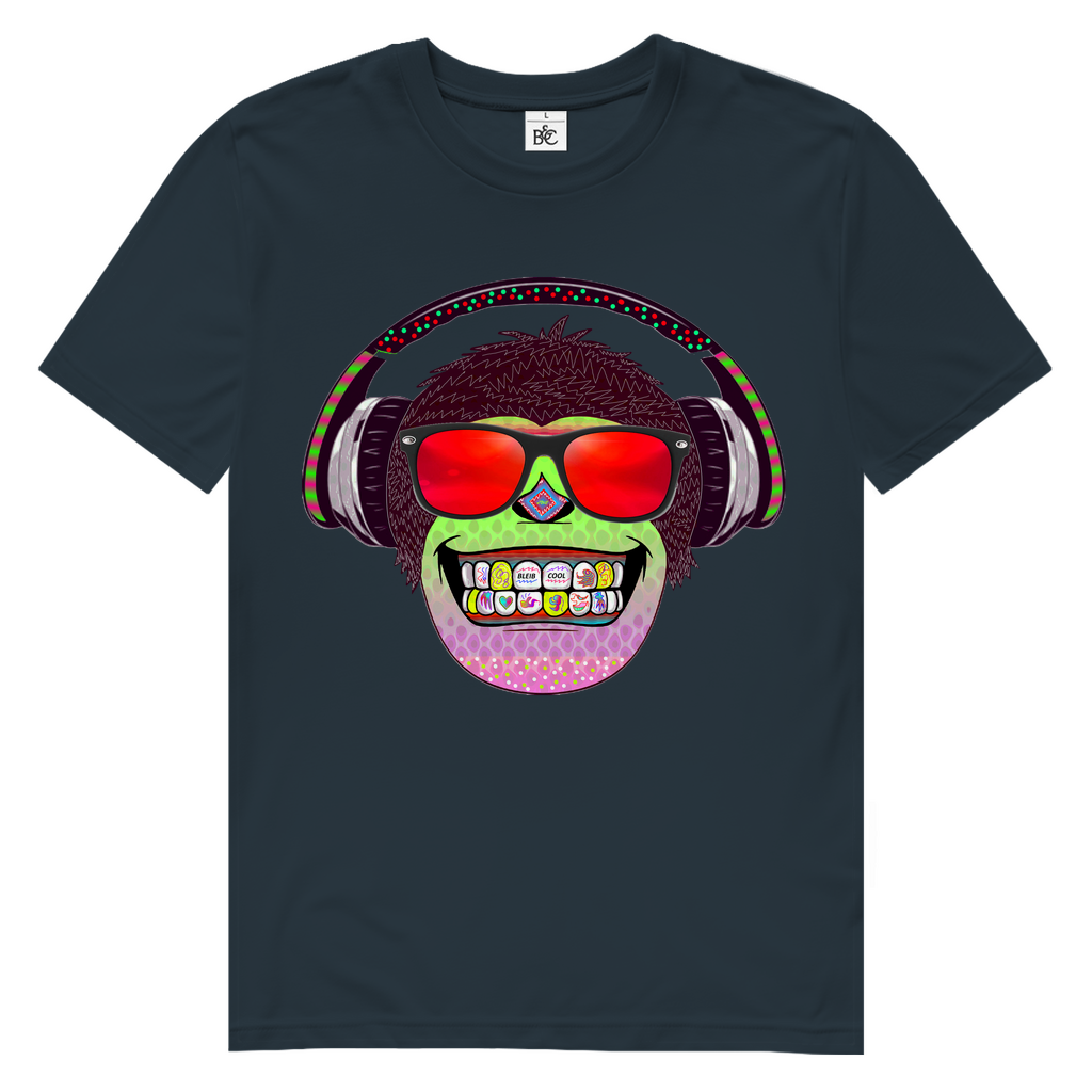 Neon Rave Monkey Herren Premium Bio T-Shirt