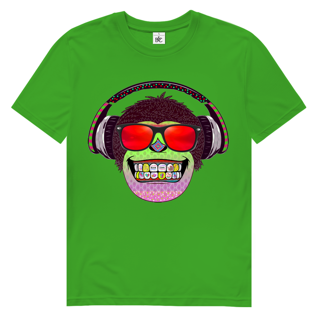 Neon Rave Monkey Herren Premium Bio T-Shirt
