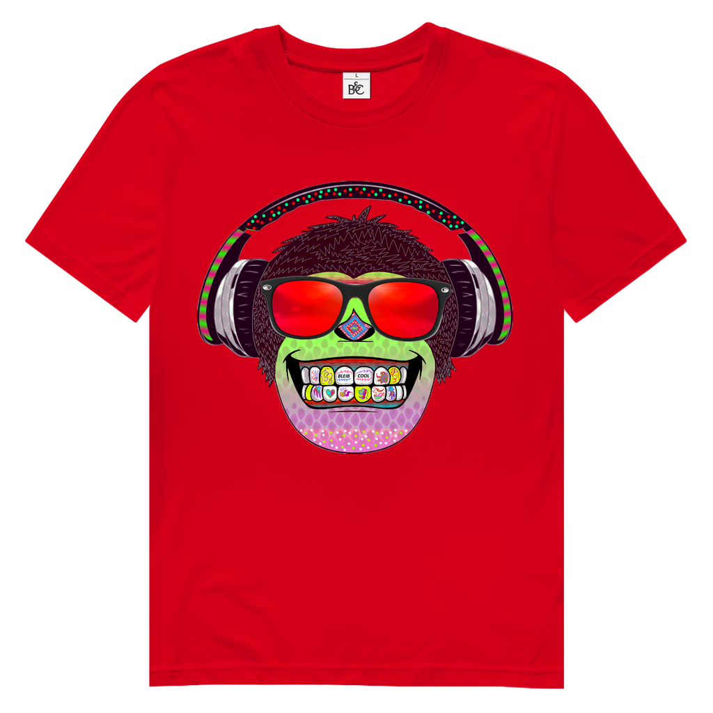 Neon Rave Monkey Herren Premium Bio T-Shirt