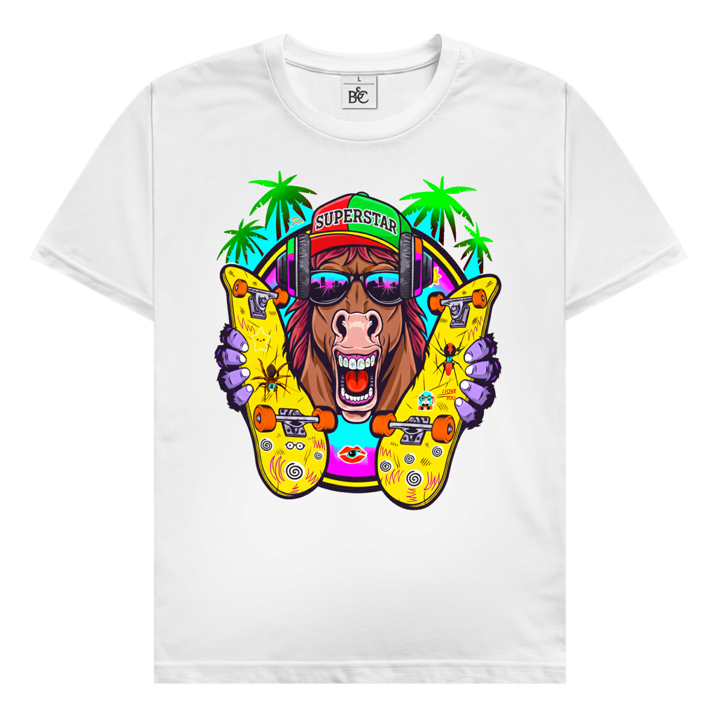 Crazyy Superstar Pony Herren T-Shirt