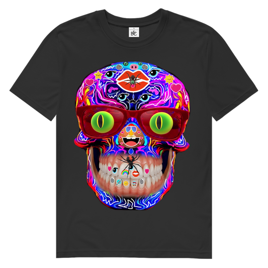 Psychedelic Skull Herren Premium Bio Tshirt