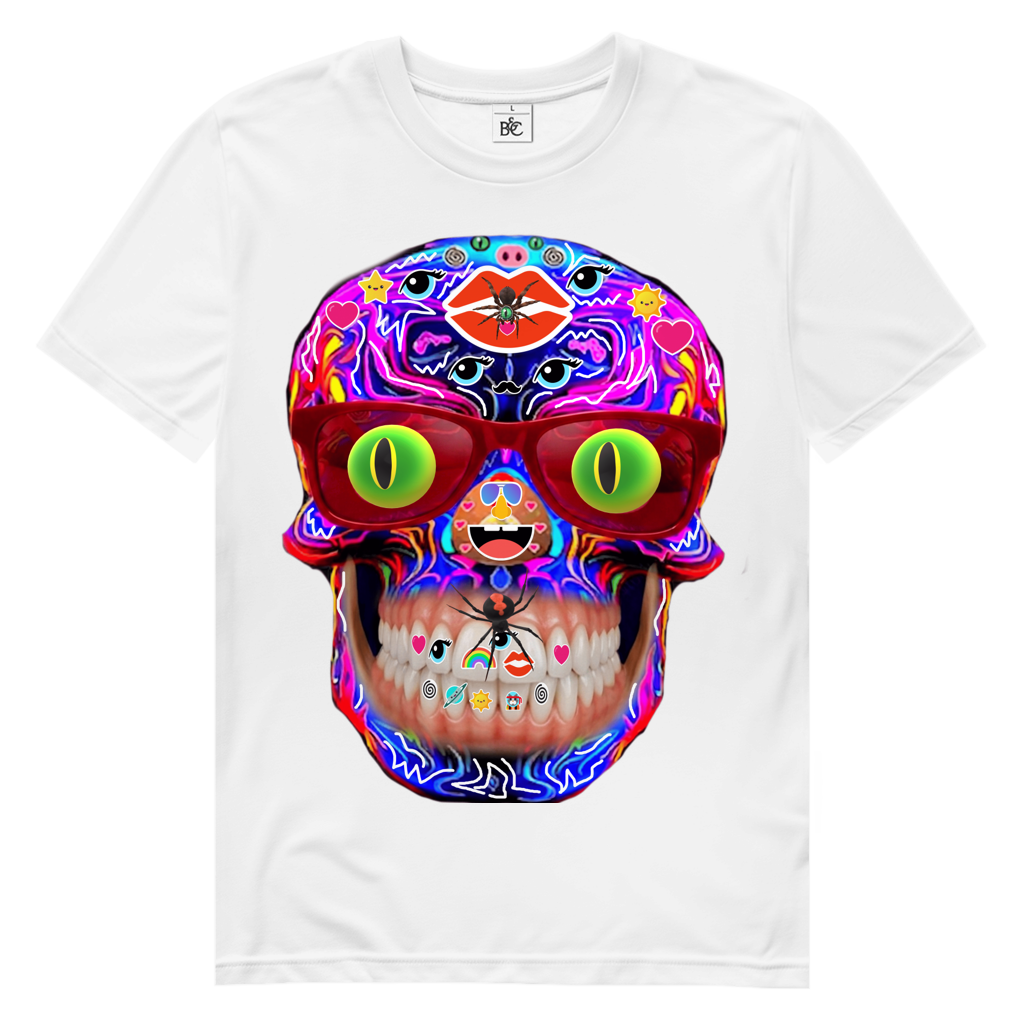 Psychedelic Skull Herren Premium Bio Tshirt