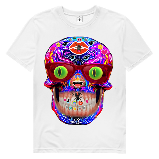 Psychedelic Skull Herren Premium Bio Tshirt