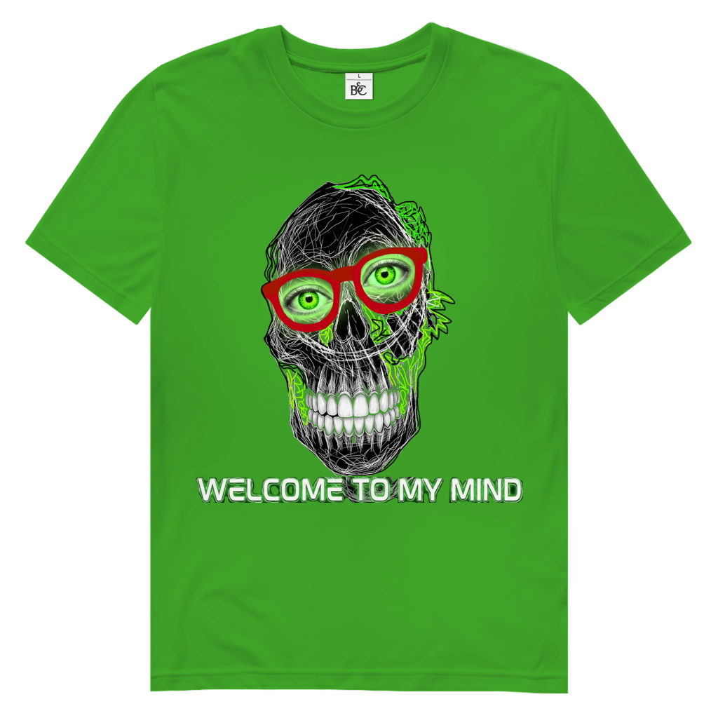 NEON GRÜN SKULL Herren Premium Bio T-Shirt WELCOME