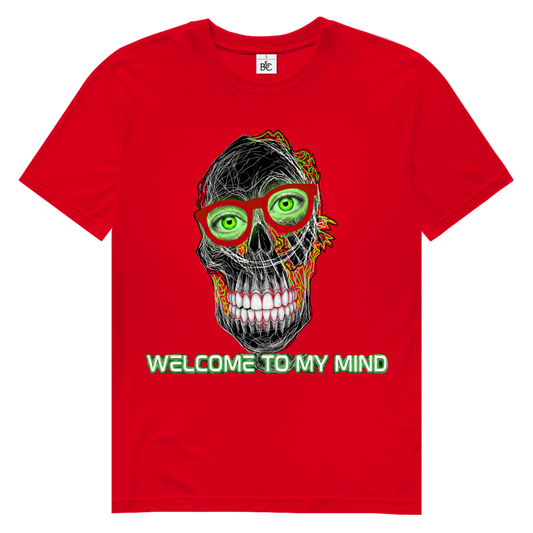 NEON GRÜN SKULL Herren Premium Bio T-Shirt WELCOME