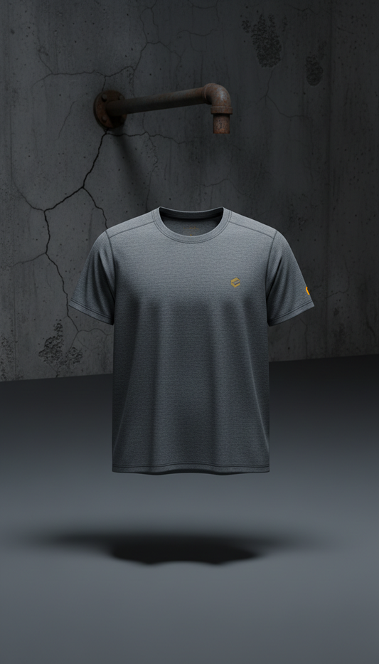 Technisches T-Shirt in Stahlgrau