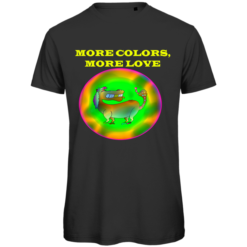 Neon Pferd Herren Premium Bio T-Shirt