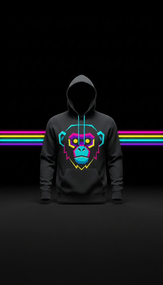 Hoodie mit Affen-Logo-Grafik