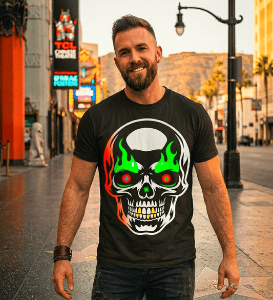 HOLLYWOOD SKULL Herren Premium Bio T-Shirt