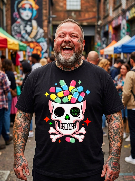 Toxic Love Skull Herren Premium Tshirt
